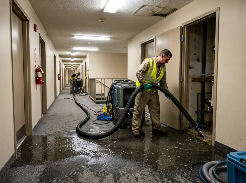 multi-unit-apartment-hallway-f-005 — frequently asked questions, Emergency Burst Pipe Water Extraction & Removal in Longbran…